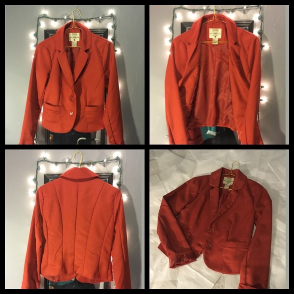 Orange (fall color) Drapey blazer